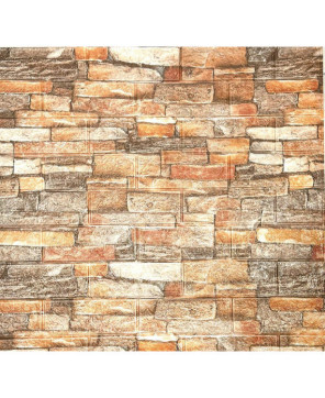 Panel de pared de espuma suave autoadhesivo 3D 77x70 cm