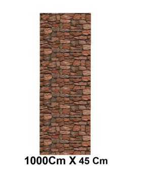 Papel Pintado Autoadhesivo Aspecto Piedra Natural 10 Metros X45 Cm - Resistente Al Agua - Fácil Lavado